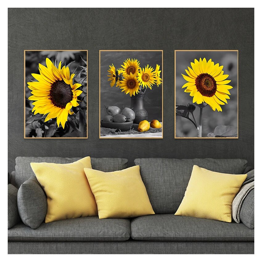 Painting Wall Art Vintage Pictures For Living Room Kitchen Modern Home Decor Sunflower Poster And Print Canvas-Arlik interiors