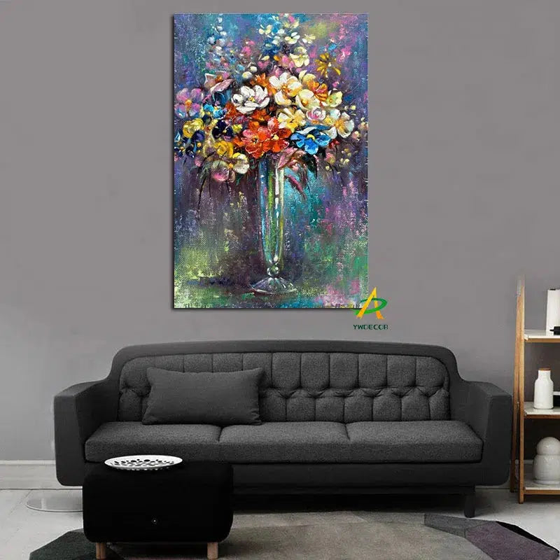 Flower in a Vase Orchid Canvas Painting-Art-Arlik interiors