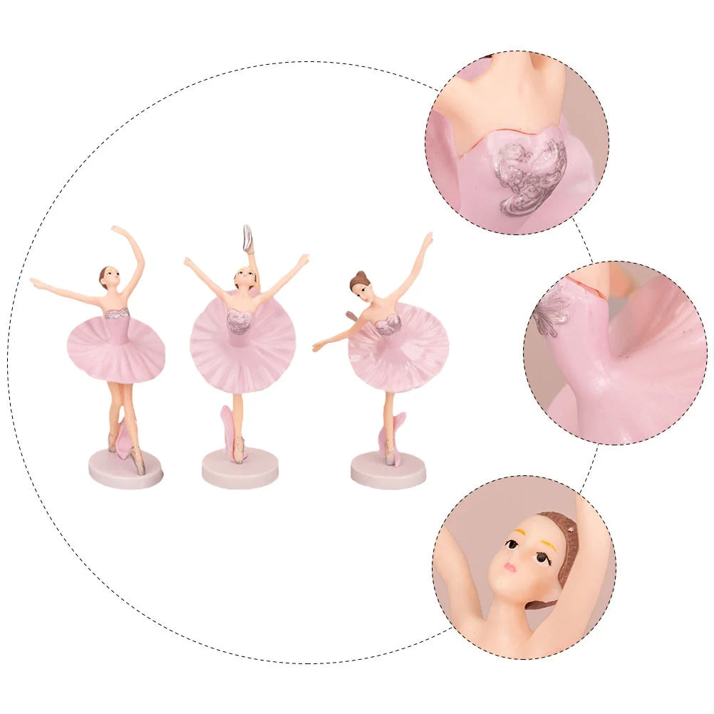 Ballet Figures Dancer Ornaments Girl Dolls PVC Plastic Home Decor