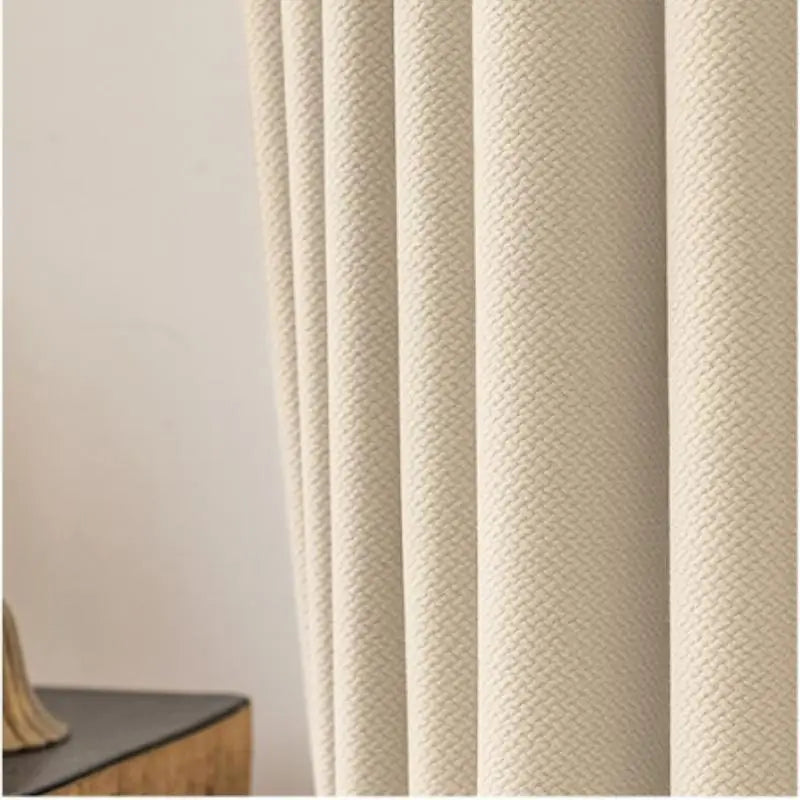 Solid Color Double-Sided Jacquard Blackout Living Room Curtains
