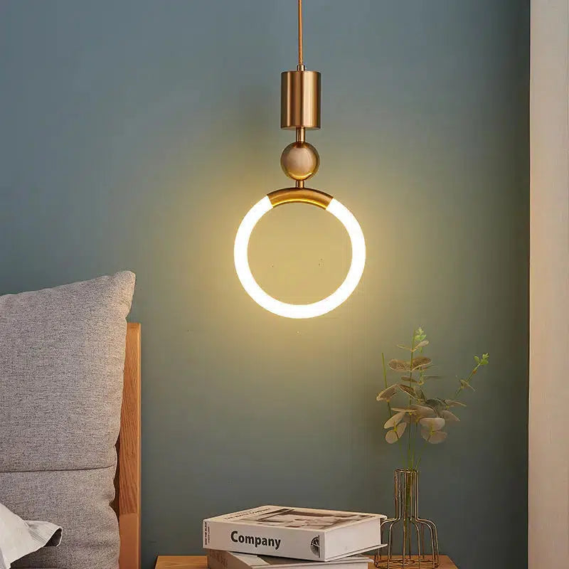 Nordic Simple Led Pendant Light Postmodern Hanging Lamp Restaurant Bedroom Bedside Luxury Clothing Store Staircase Pendant Lamp-Arlik interiors