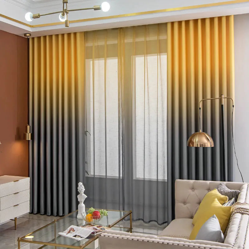 Bedroom Thickened Blackout Curtains Home Living Room Luxury Curtain Set