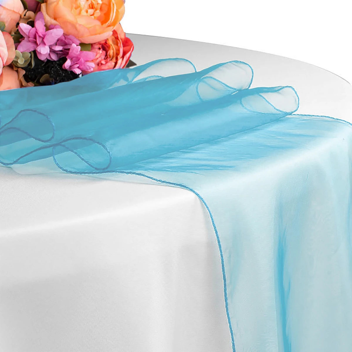 Sheer Organza Table Runner Luxury Dining Table Decoration