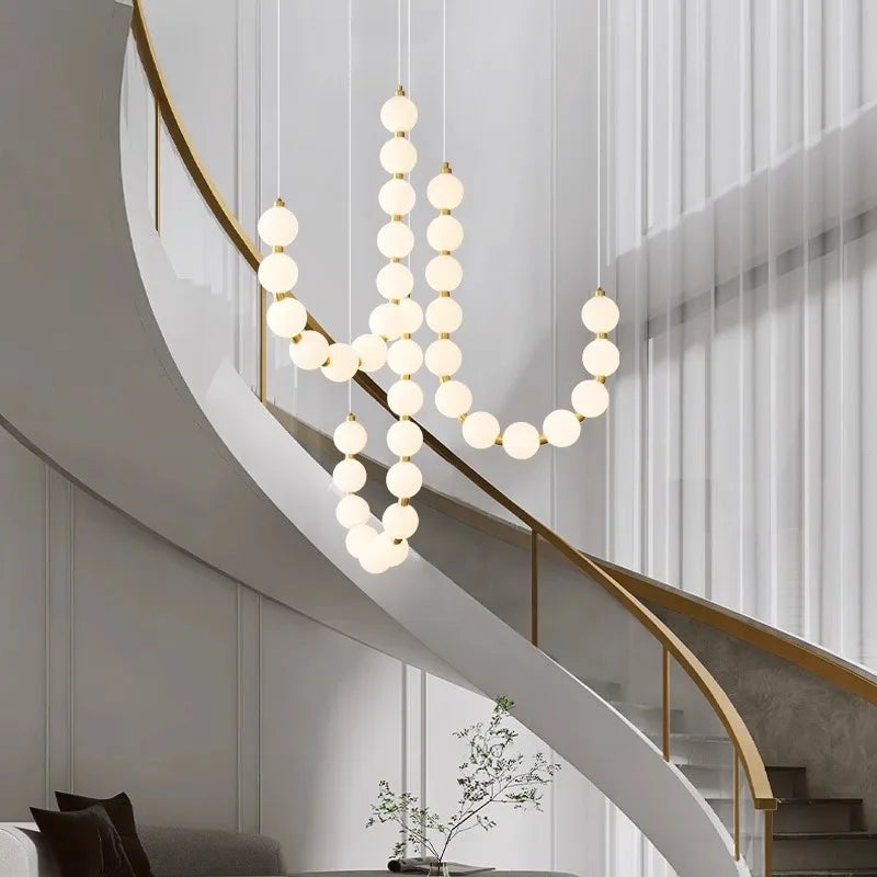 Nordic Home Decoration Stair Chandelier Living Room Decor