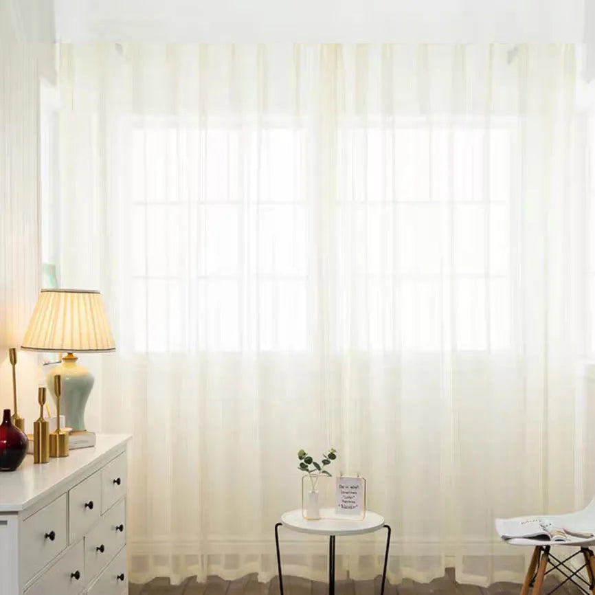 Solid Color Tulle Curtains For Living Room And Bedroom