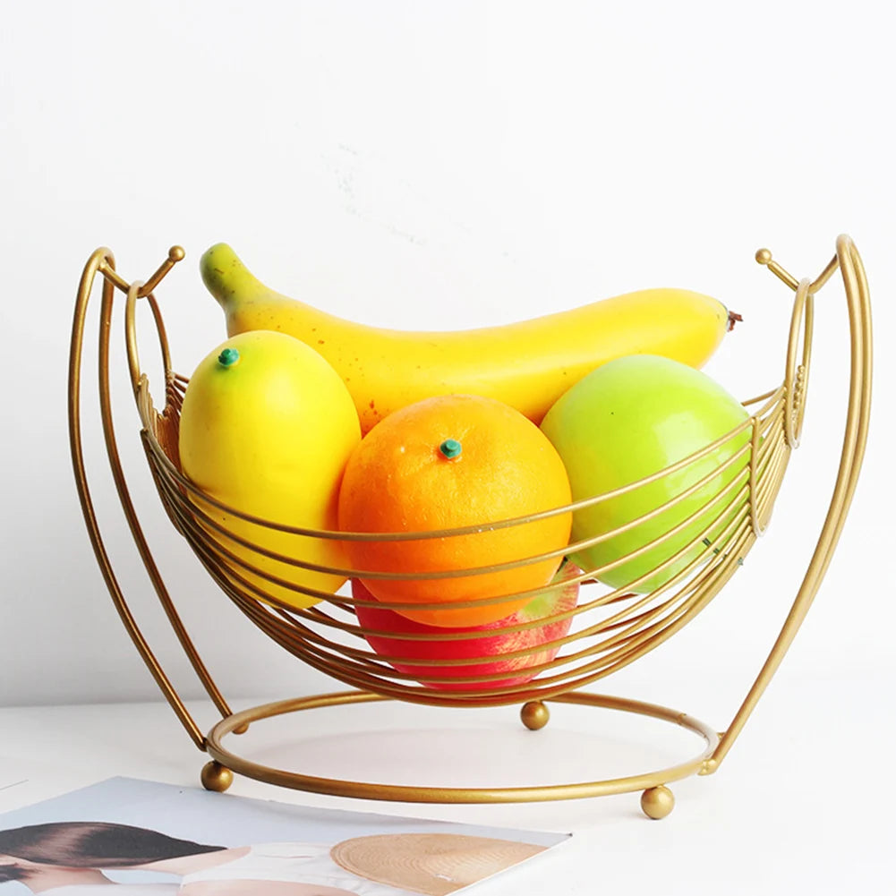 Iron Art Fruit Basket Vegetable Bowl Kitchen Desktop Fruit Display Rack