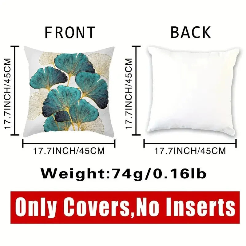 1pc Leaves Printed Pillowcase-Throw Pillows-Arlik interiors