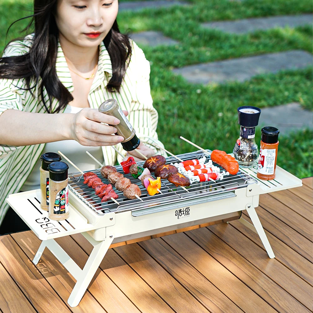 Detachable Camping Grill  Foldable BBQ Grill Rack Outdoor Cookware