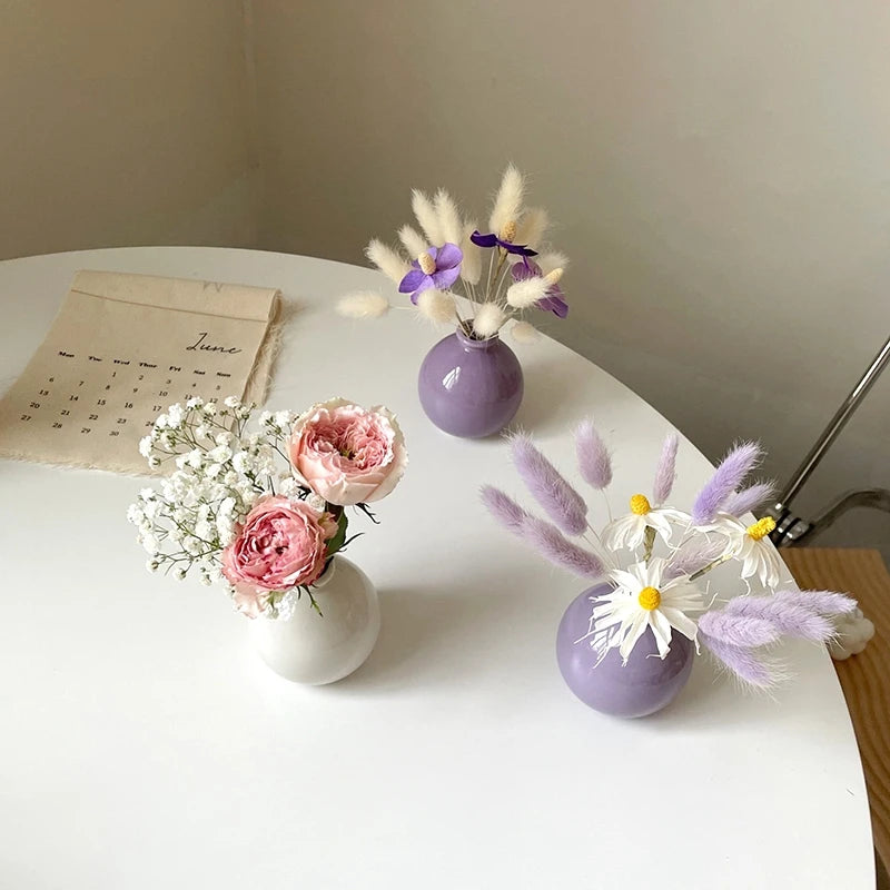 Ins Ceramics Flower Vase Dry Flower Arrangement Vase