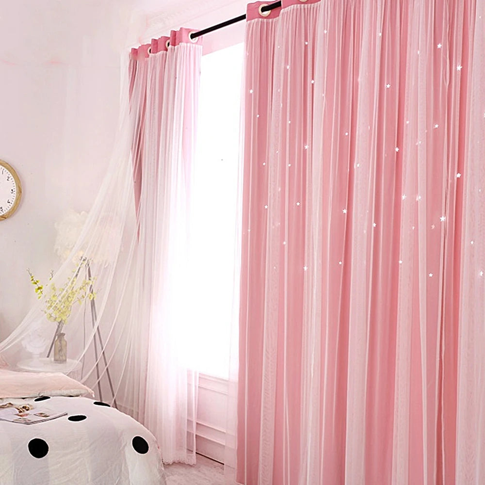 Tulle Blackout Bedroom Curtains