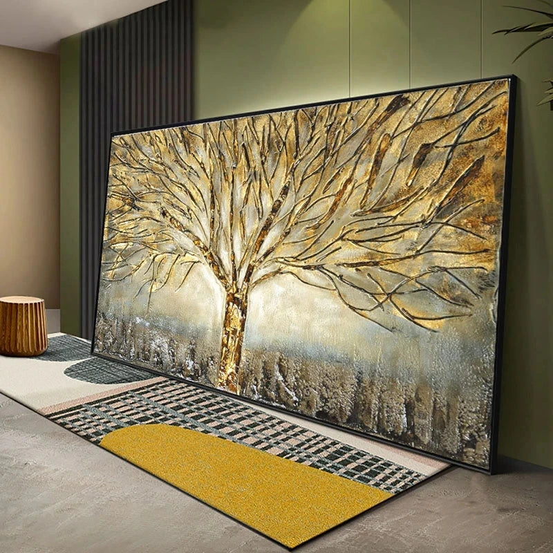 Abstract Gold Tree Wall Art Posters Prints Landscape Canvas Painting Wall Art