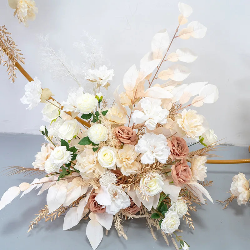 Champagne Artificial Flowers Photo Props Background Wedding Decoration