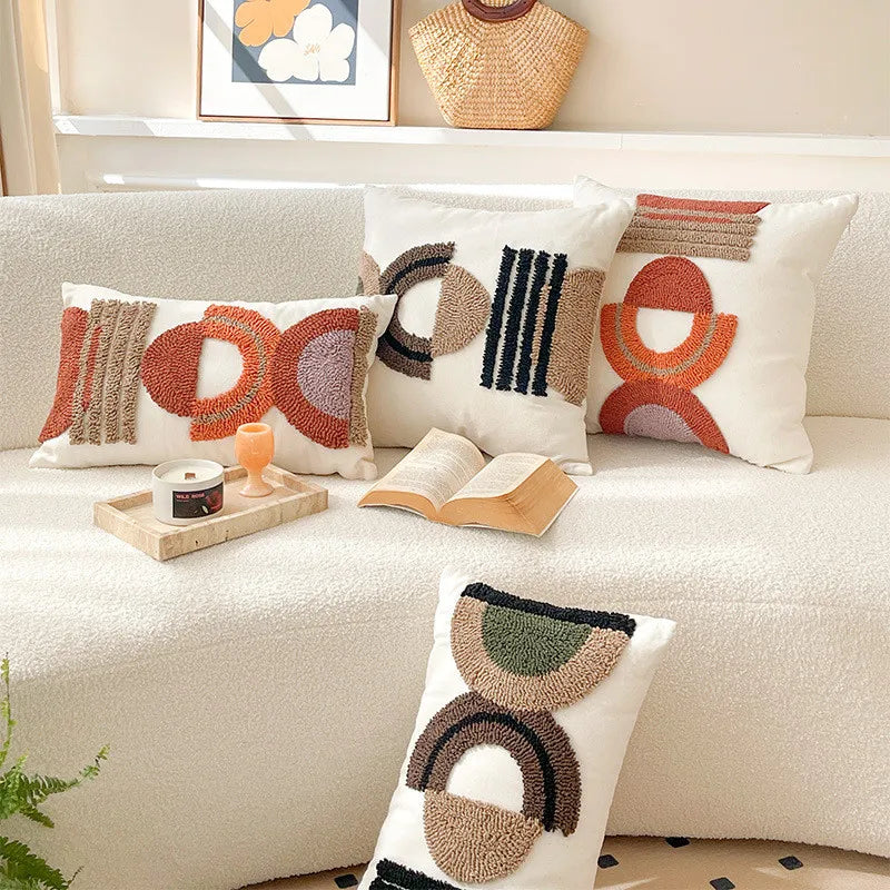 Nordic Geometric Tufted Cushion Cover-Throw Pillows-Arlik interiors